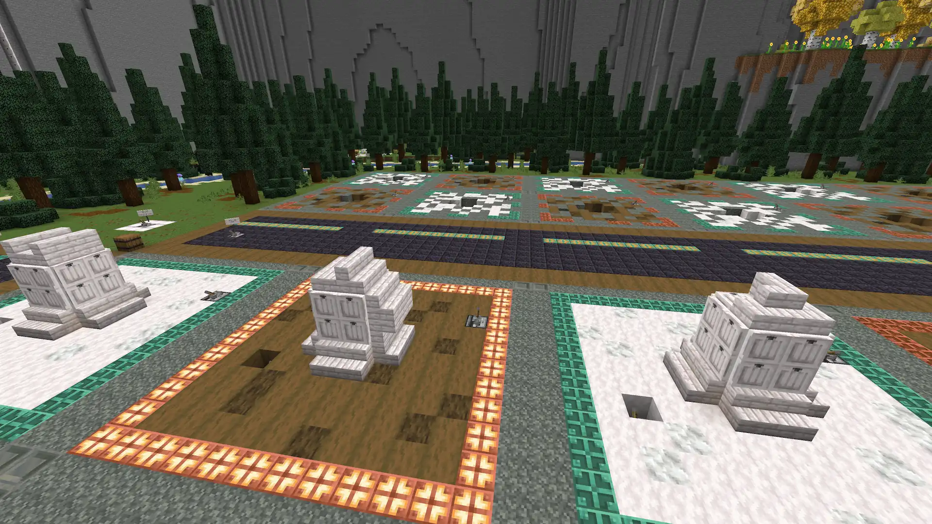 The Chess Valley graveyard open, showing captured pieces